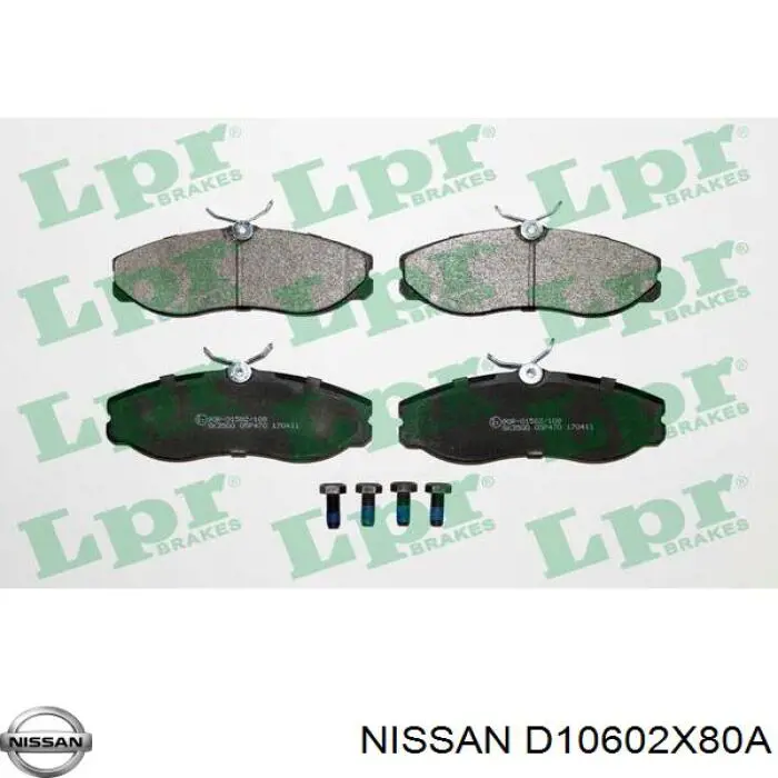 D10602X80A Nissan pastillas de freno delanteras