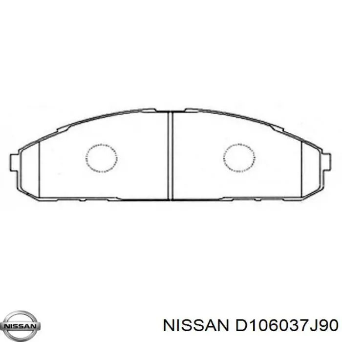 D106037J90 Nissan pastillas de freno delanteras