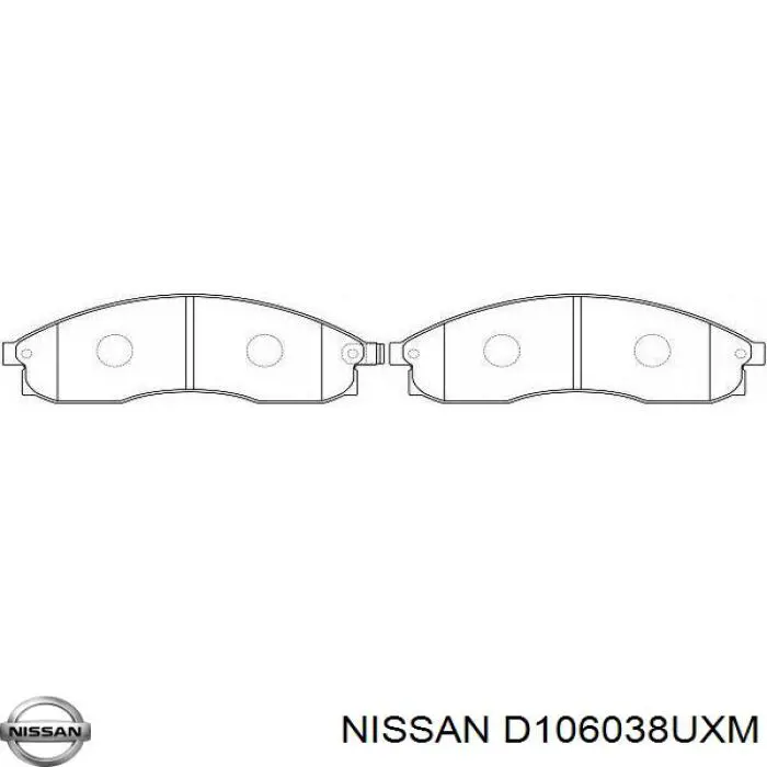 D106038UXM Nissan/Infiniti Pastillas delanteras