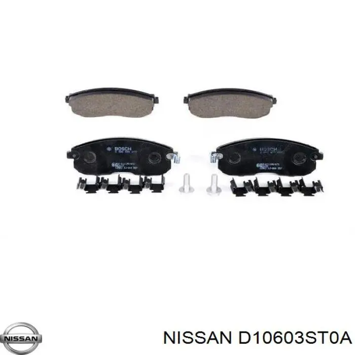 D10603ST0A Nissan pastillas de freno delanteras