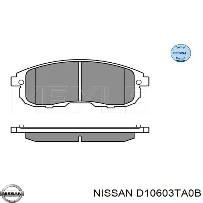 D10603TA0B Nissan/Infiniti Pastillas delanteras