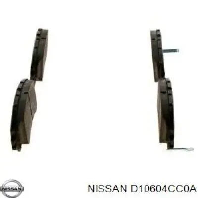 D10604CC0A Nissan pastillas de freno delanteras