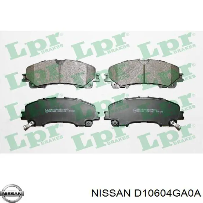 Comprar D10604GA0A Nissan/Infiniti Pastillas delanteras de freno