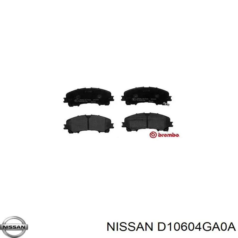 Pastillas de freno delanteras Nissan/Infiniti D10604GA0A