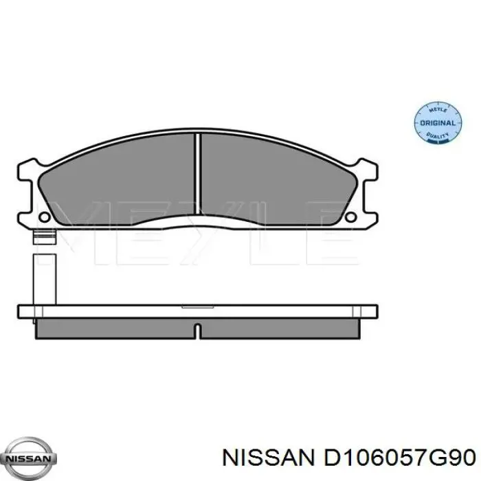 D106057G90 Nissan pastillas de freno delanteras