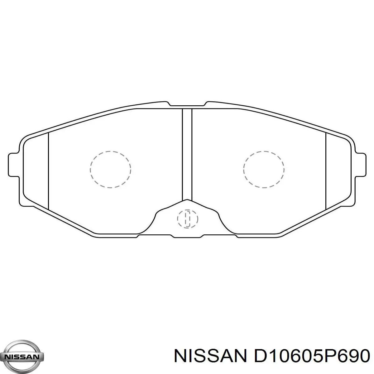 D10605P690 Nissan pastillas de freno delanteras
