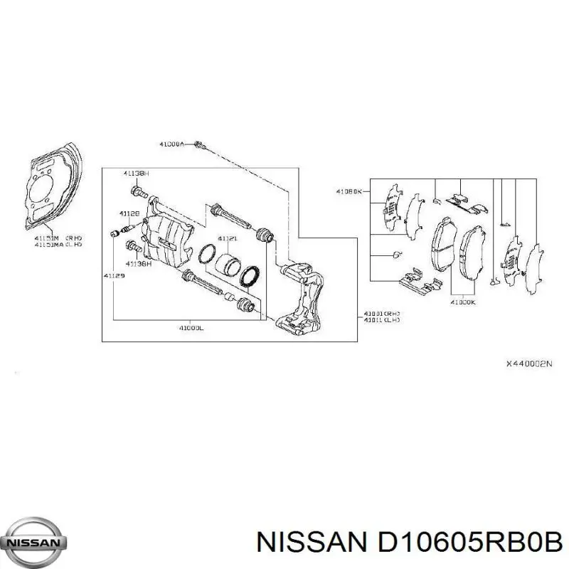 Pastillas freno delanteras Nissan/Infiniti D10605RB0B precio, desde 42,12 EUR