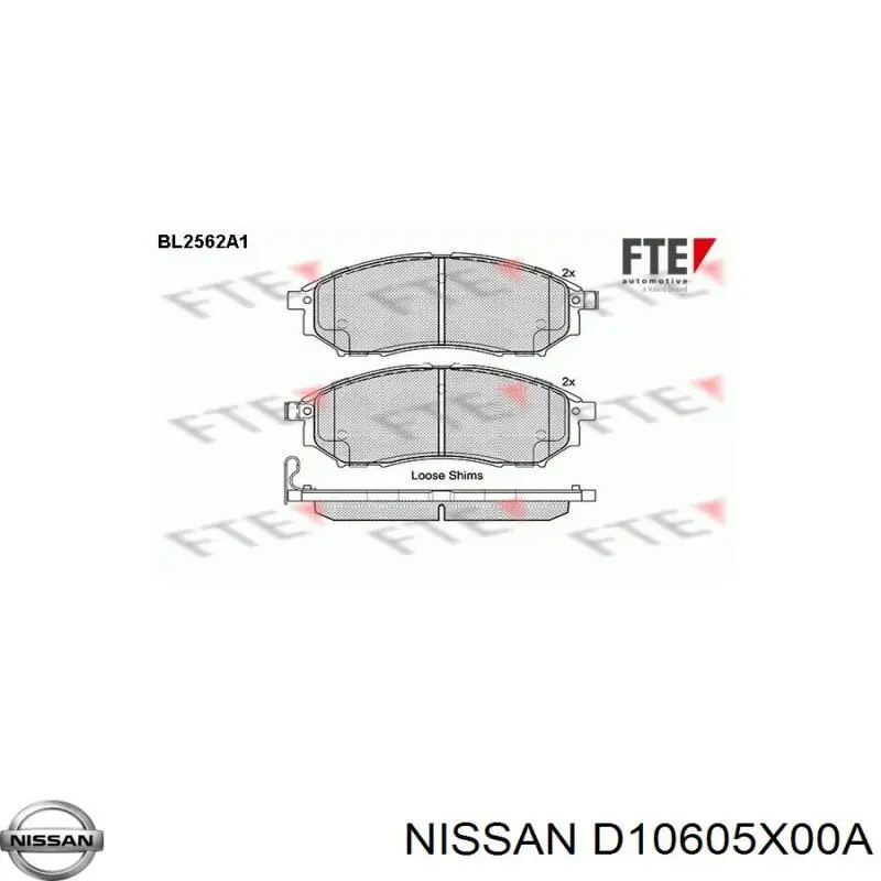 Pastillas freno delanteras Nissan/Infiniti D10605X00A precio, desde 27,33 EUR