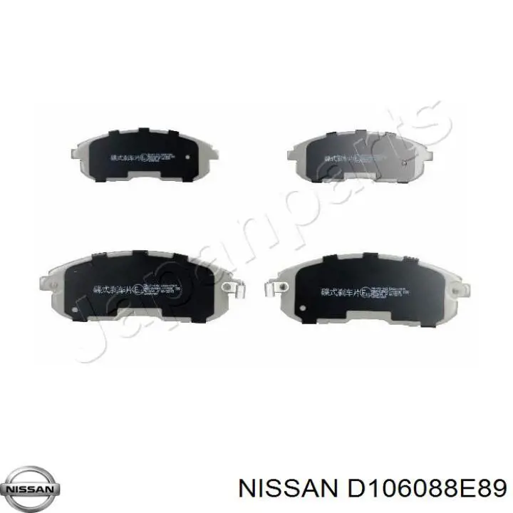 D106088E89 Nissan pastillas de freno delanteras