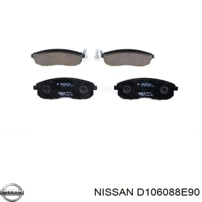 D106088E90 Nissan pastillas de freno delanteras