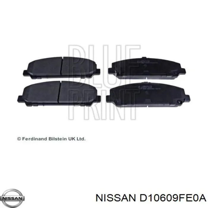 D10609FE0A Nissan/Infiniti Pastillas delanteras