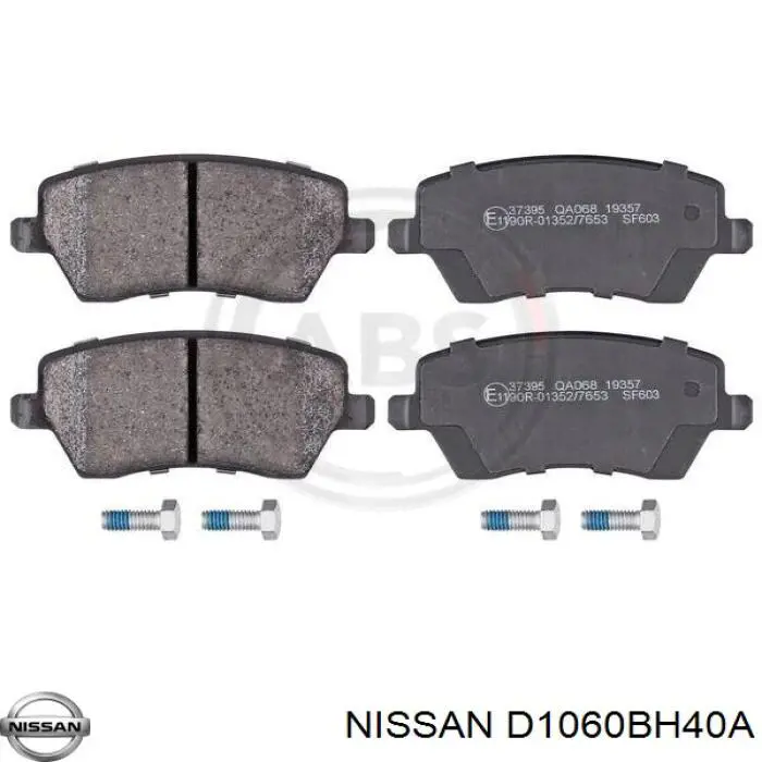Pastillas freno delanteras Nissan/Infiniti D1060BH40A precio, desde 18,75 EUR