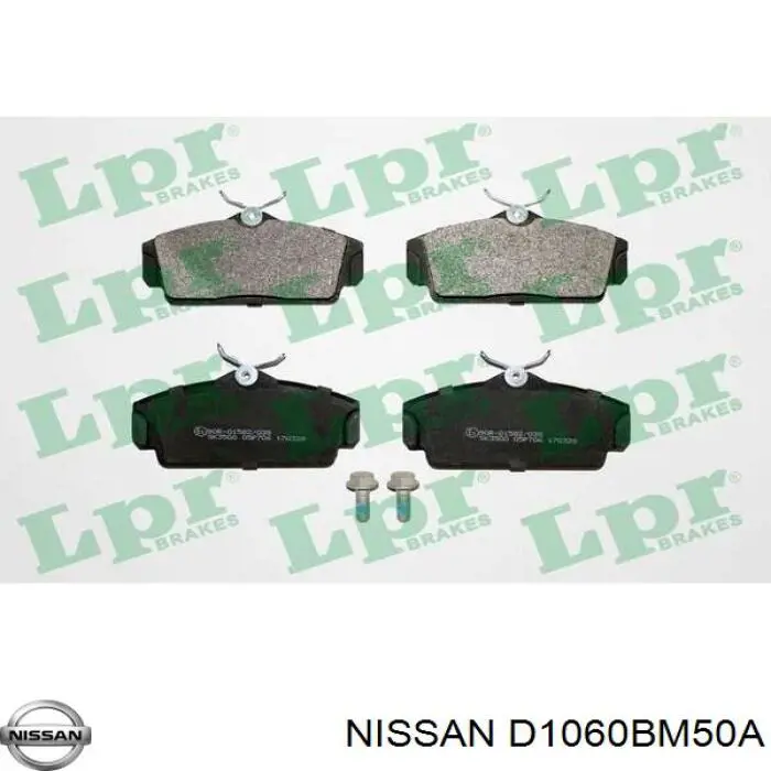 D1060BM50A Nissan pastillas de freno delanteras