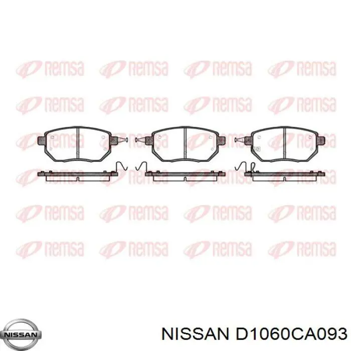 Pastillas freno delanteras Nissan/Infiniti D1060CA093 precio, desde 34,86 EUR