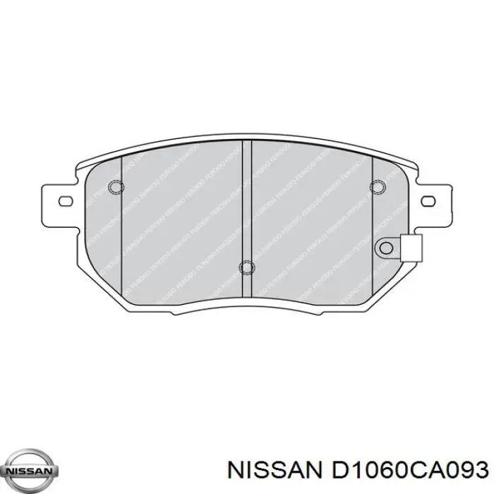 Comprar D1060CA093 Nissan/Infiniti Pastillas delanteras de freno