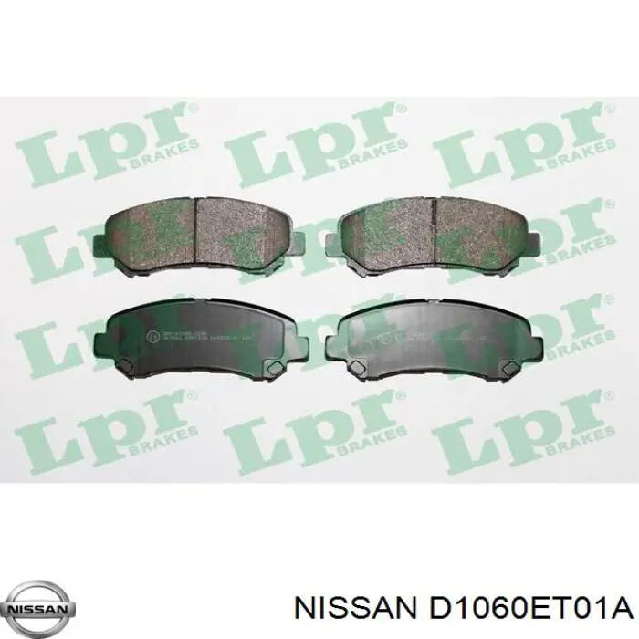 D1060ET01A Nissan pastillas de freno delanteras