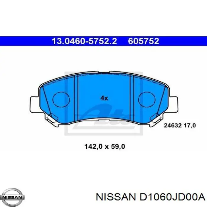 Pastillas de freno delanteras Nissan X-Trail T31