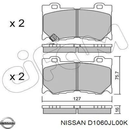 Pastillas freno delanteras Nissan/Infiniti D1060JL00K precio, desde 34,05 EUR