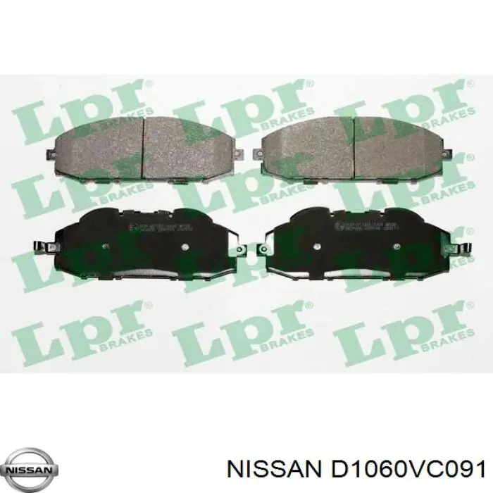 D1060VC091 Nissan pastillas de freno delanteras