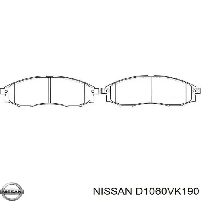 Pastillas freno delanteras Nissan/Infiniti D1060VK190 precio, desde 25,86 EUR