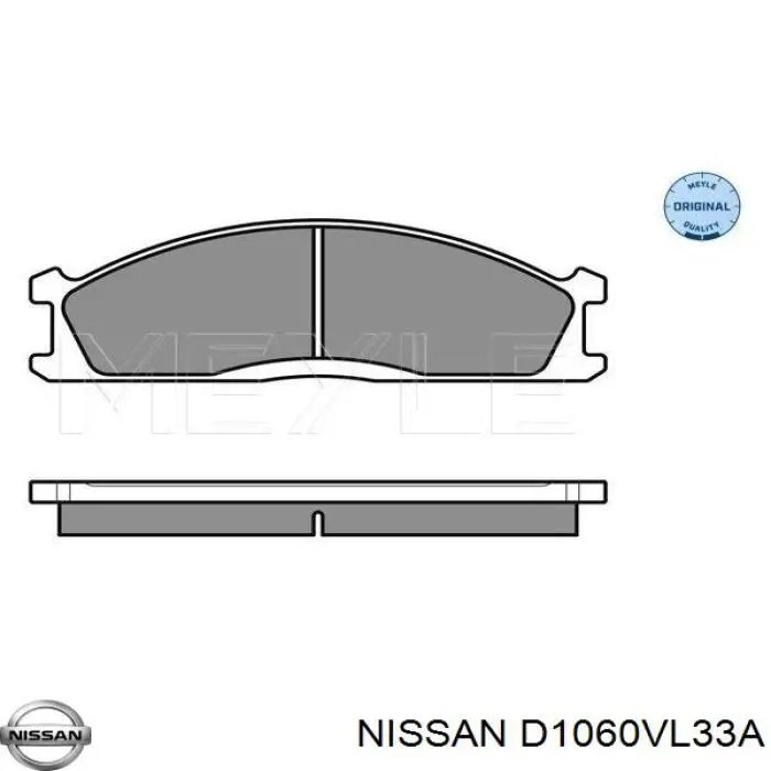 D1060VL33A Nissan pastillas de freno delanteras