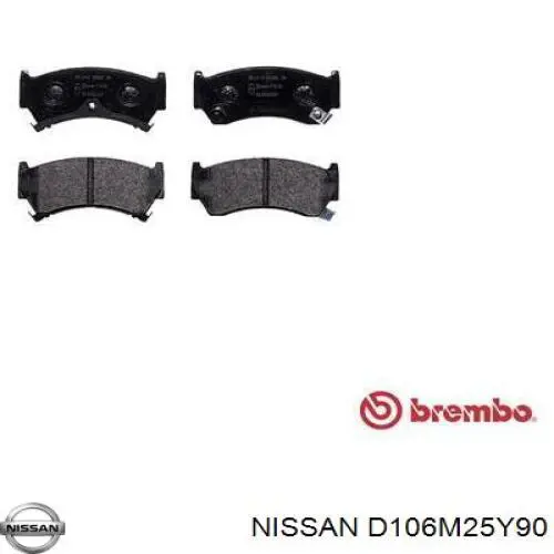 D106M25Y90 Nissan/Infiniti Pastillas delanteras