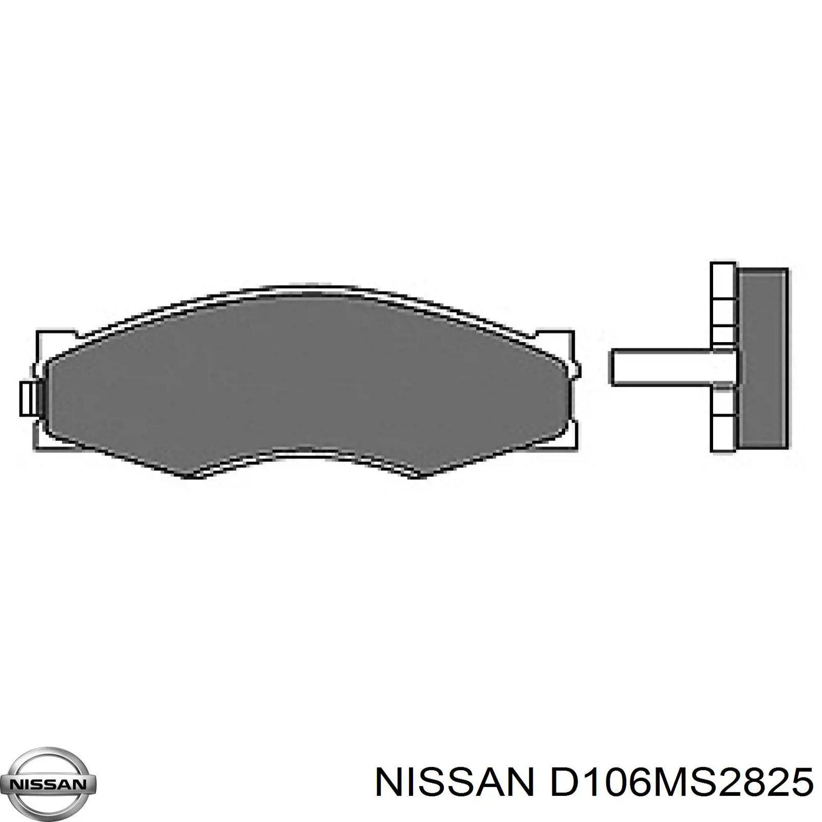 D106MS2825 Nissan pastillas de freno delanteras