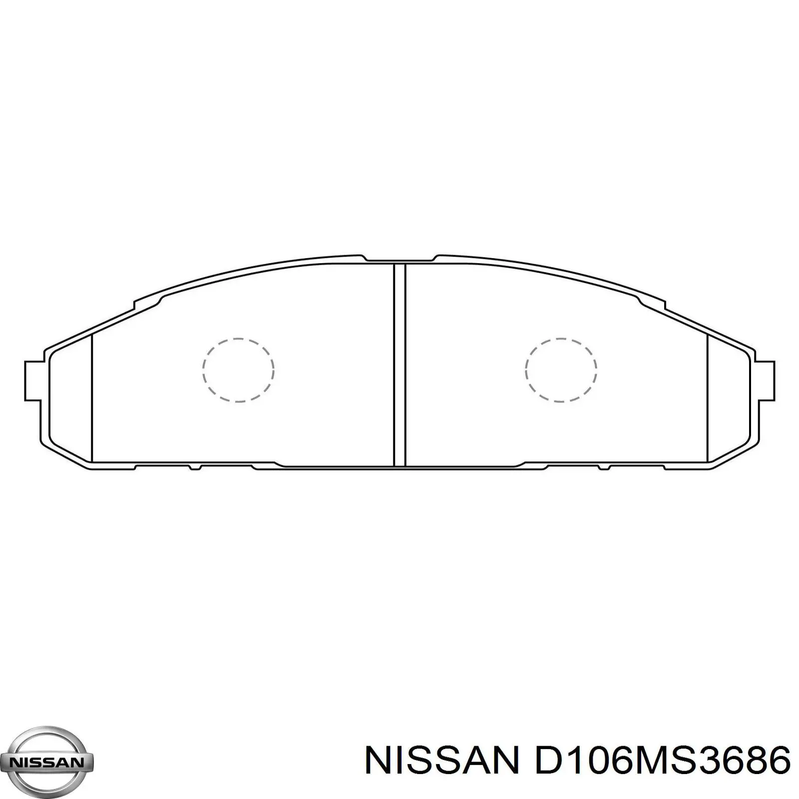 D106MS3686 Nissan pastillas de freno delanteras