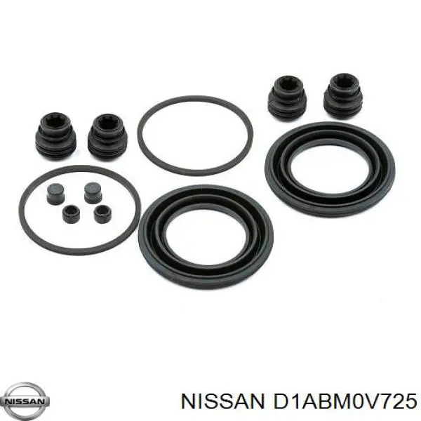 D1ABM0V725 Nissan juego de reparación, pinza de freno delantero