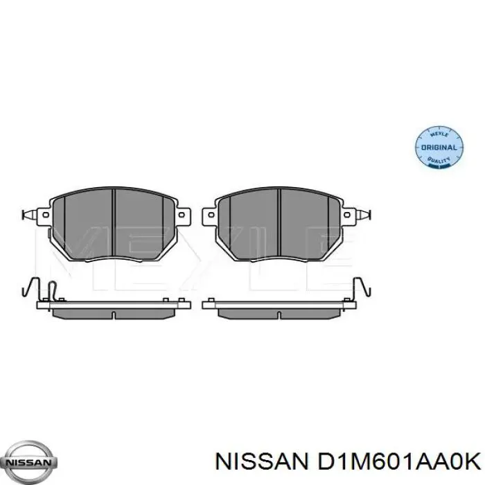 Comprar D1M601AA0K Nissan/Infiniti Pastillas delanteras de freno