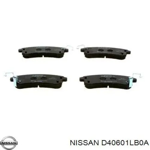 D40601LB0A Nissan pastillas de freno traseras