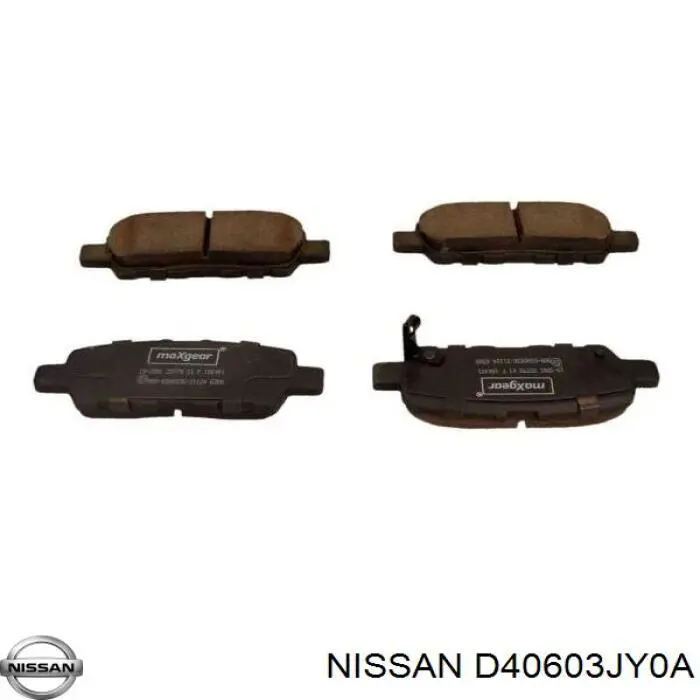 D40603JY0A Nissan pastillas de freno traseras