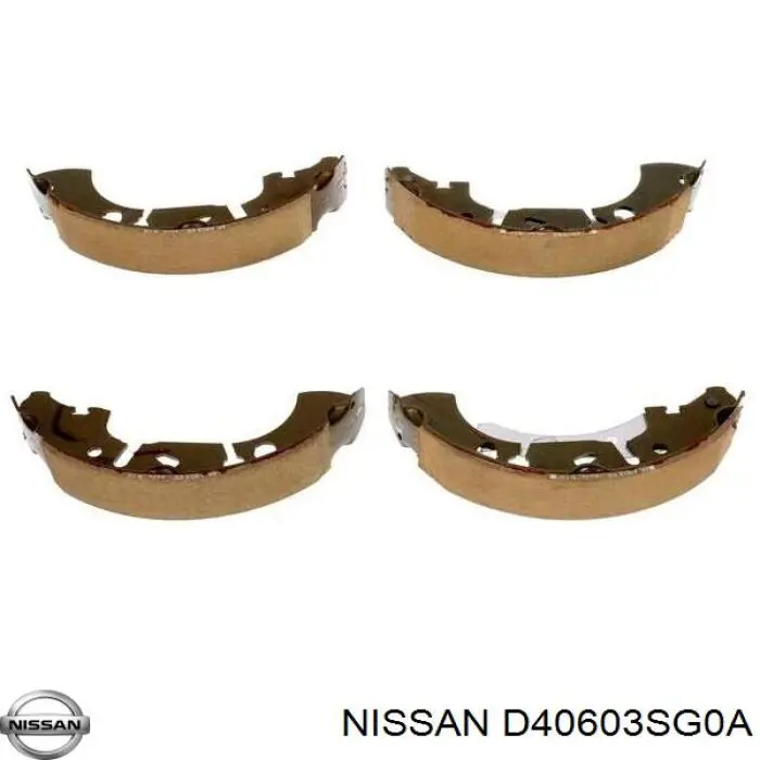 D40603SG0A Nissan/Infiniti Zapatas de freno de tambor traseras