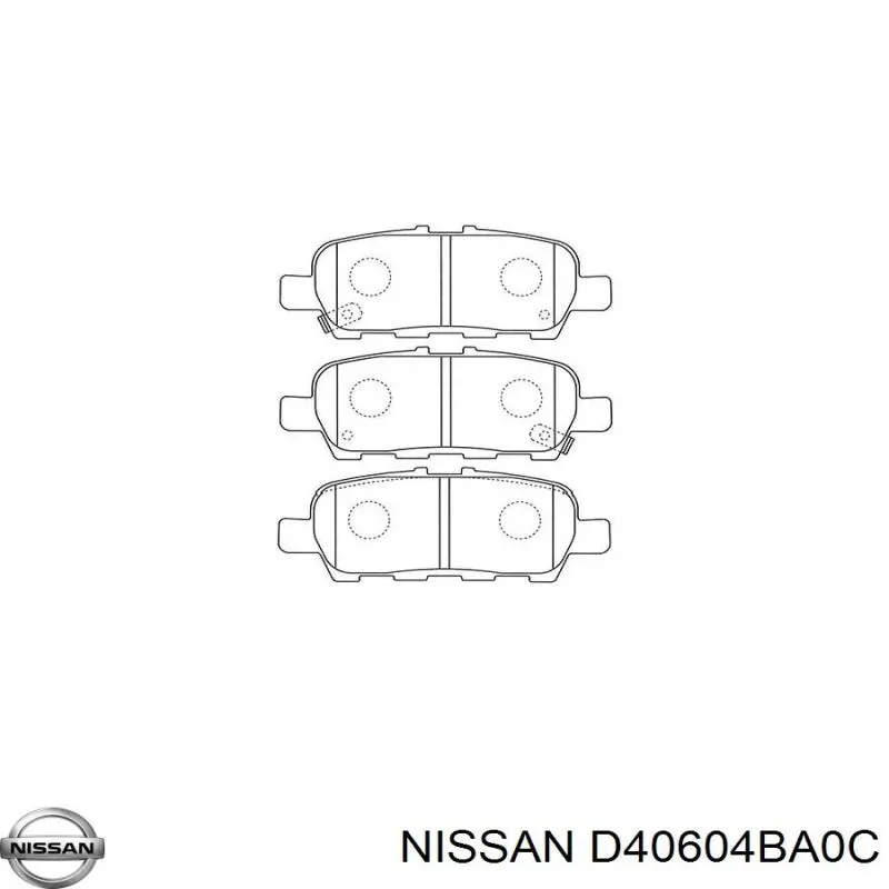 Comprar D40604BA0C Nissan/Infiniti Pastillas de freno traseras
