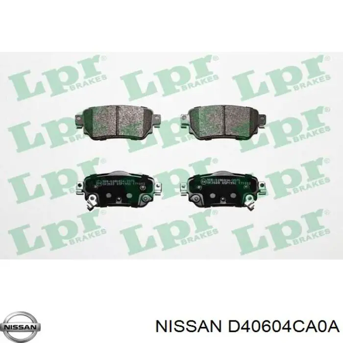 D40604CA0A Nissan pastillas de freno traseras