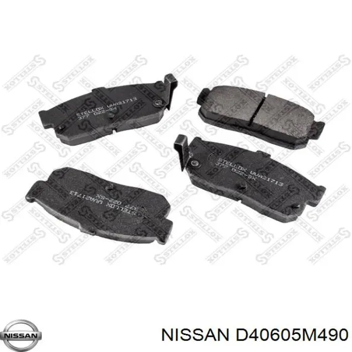 D40605M490 Nissan pastillas de freno traseras