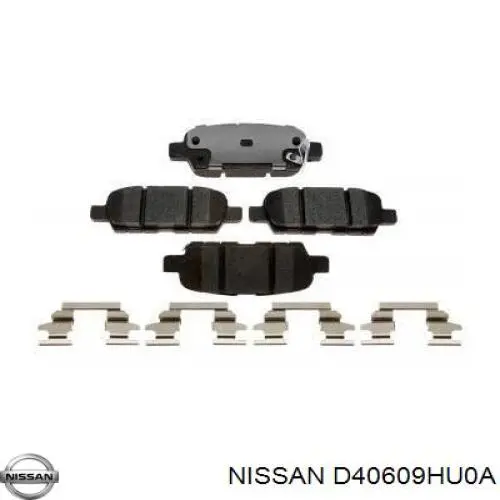 Comprar D40609HU0A Nissan/Infiniti Pastillas de freno traseras