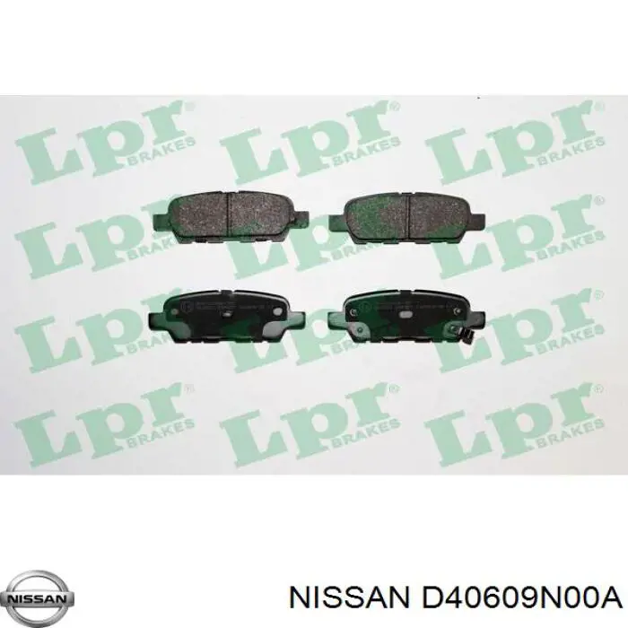 D40609N00A Nissan pastillas de freno traseras