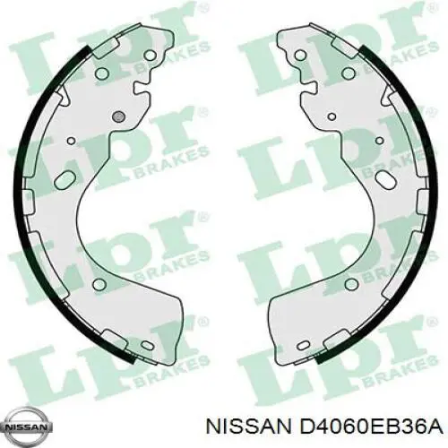 D4060EB36A Nissan zapatas de frenos de tambor traseras