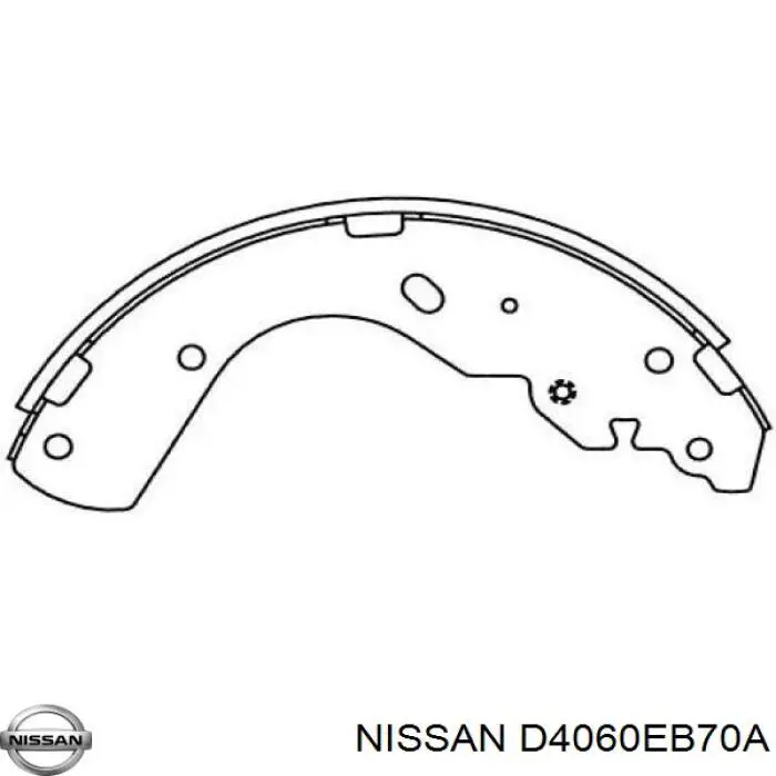 D4060EB70A Nissan zapatas de frenos de tambor traseras