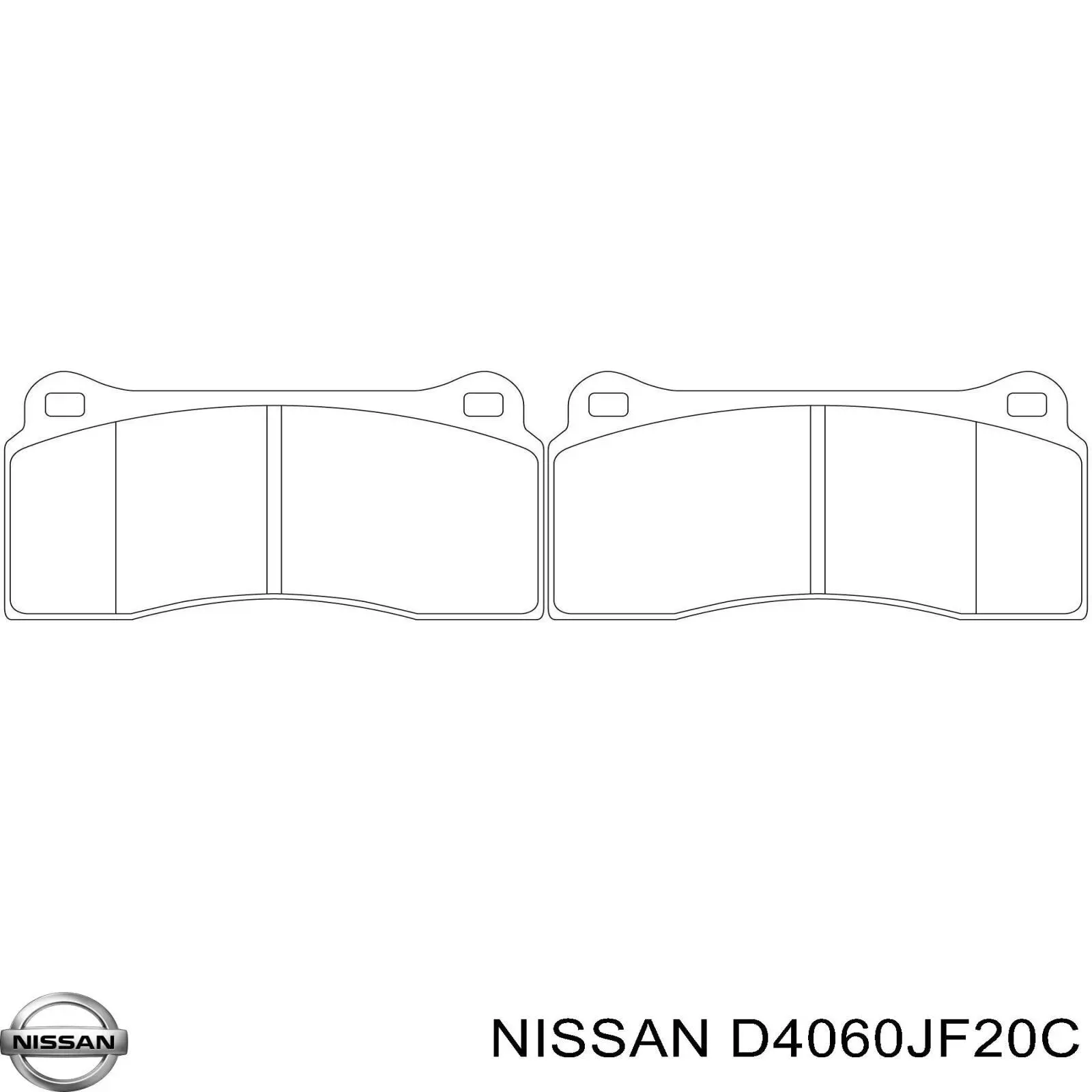 D4060JF20C Nissan pastillas de freno traseras