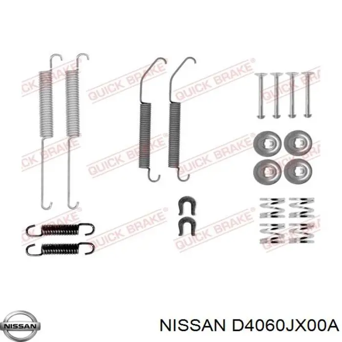 D4060JX00A Nissan zapatas de frenos de tambor traseras