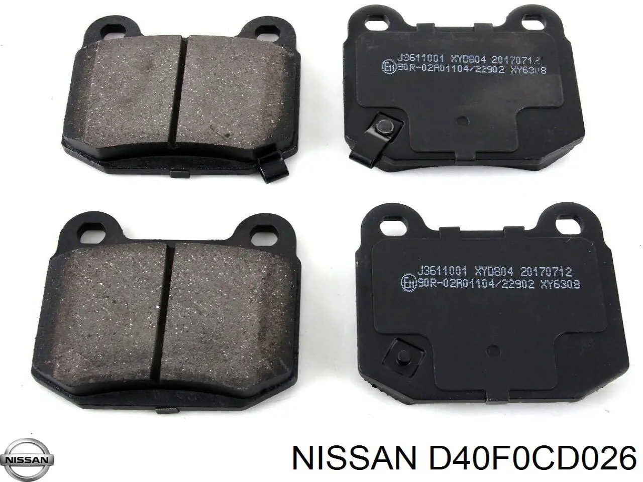 D40F0CD026 Nissan pastillas de freno traseras