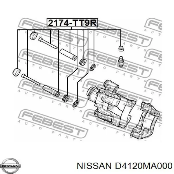 Kit de reparación, pinza de freno delantero Nissan/Infiniti D4120MA000 precio, desde 10,59 EUR