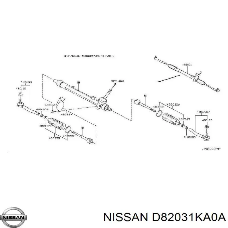 Guardapolvo de dirección Nissan/Infiniti D82031KA0A precio, desde 109,56 EUR