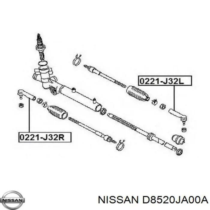 Rótula de barra de acoplamiento Nissan/Infiniti D8520JA00A precio, desde 18,54 EUR