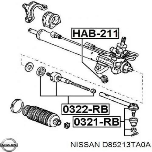 Brazo direccion coche Nissan/Infiniti D85213TA0A precio, desde 22,66 EUR