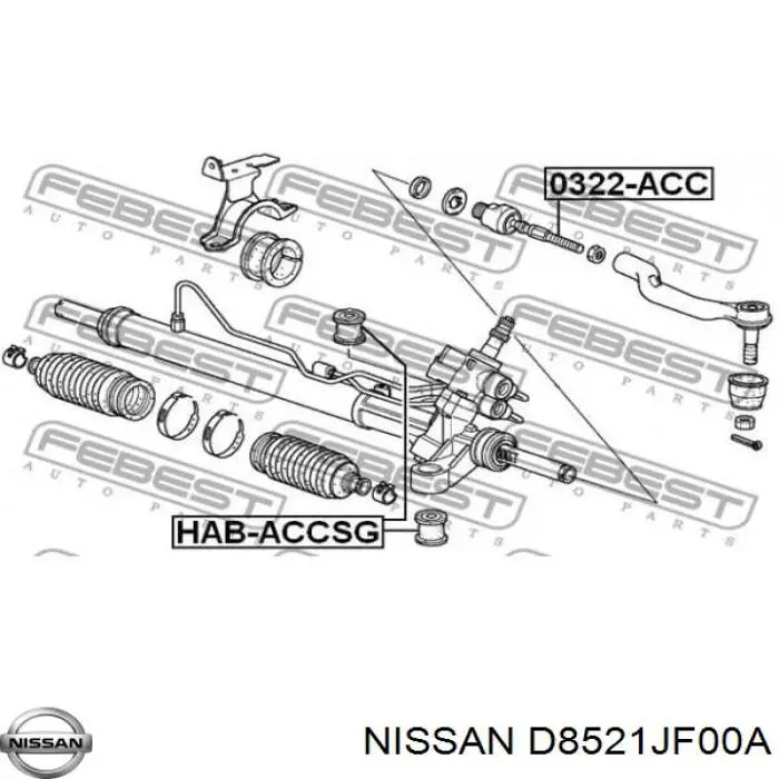 D8521JF00A Nissan barra de acoplamiento