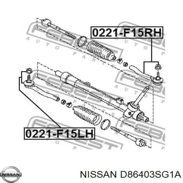 Comprar D86403SG1A Nissan/Infiniti Rótula barra de acoplamiento exterior