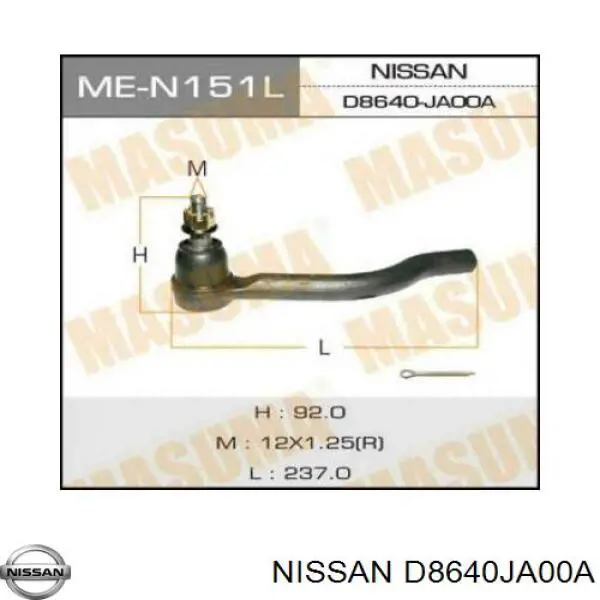 Rótula de barra de acoplamiento Nissan/Infiniti D8640JA00A precio, desde 21,60 EUR